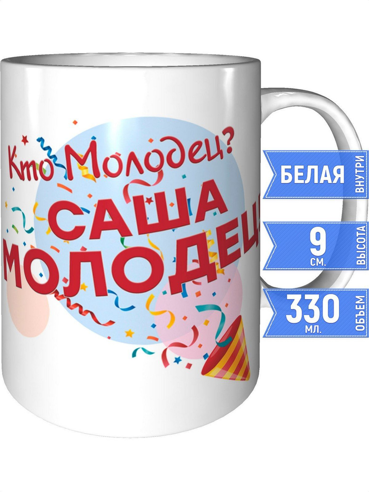 Кружка кто молодец? Саша молодец! - стандартная #1