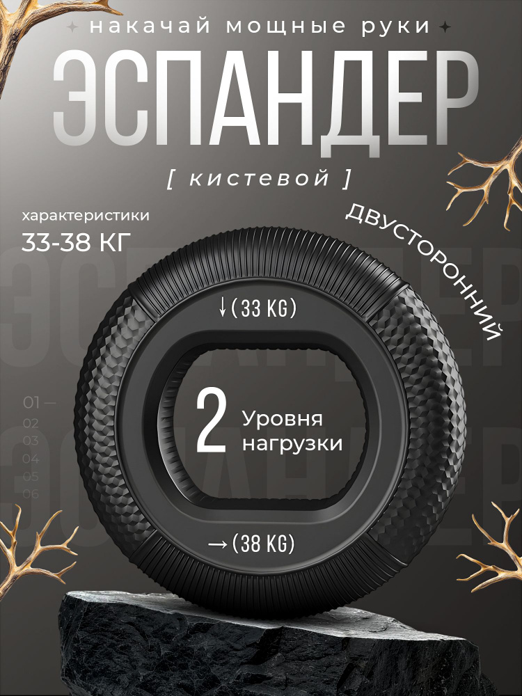Эспандер кистевой 33-38кг черный #1