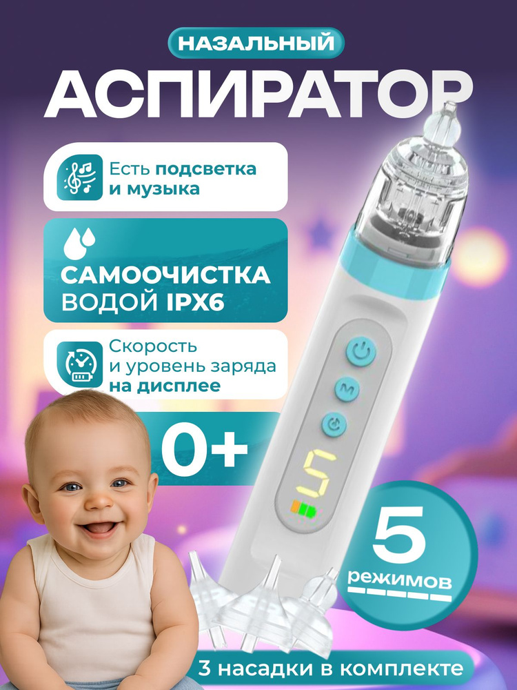 Аспиратор назальный детский электрический для новорожденных #1
