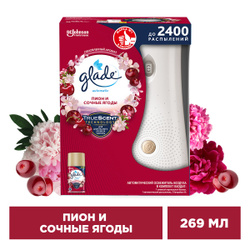 Освежитель воздуха Glade Automatic Автоматический "Пион и сочные ягоды", комплект, 269 мл Скидки недели