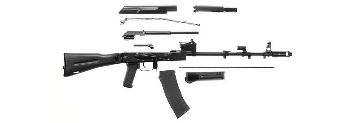 Макет учебный автомата Калашникова ММГ АК-74М-М 5.45мм складной приклад ...