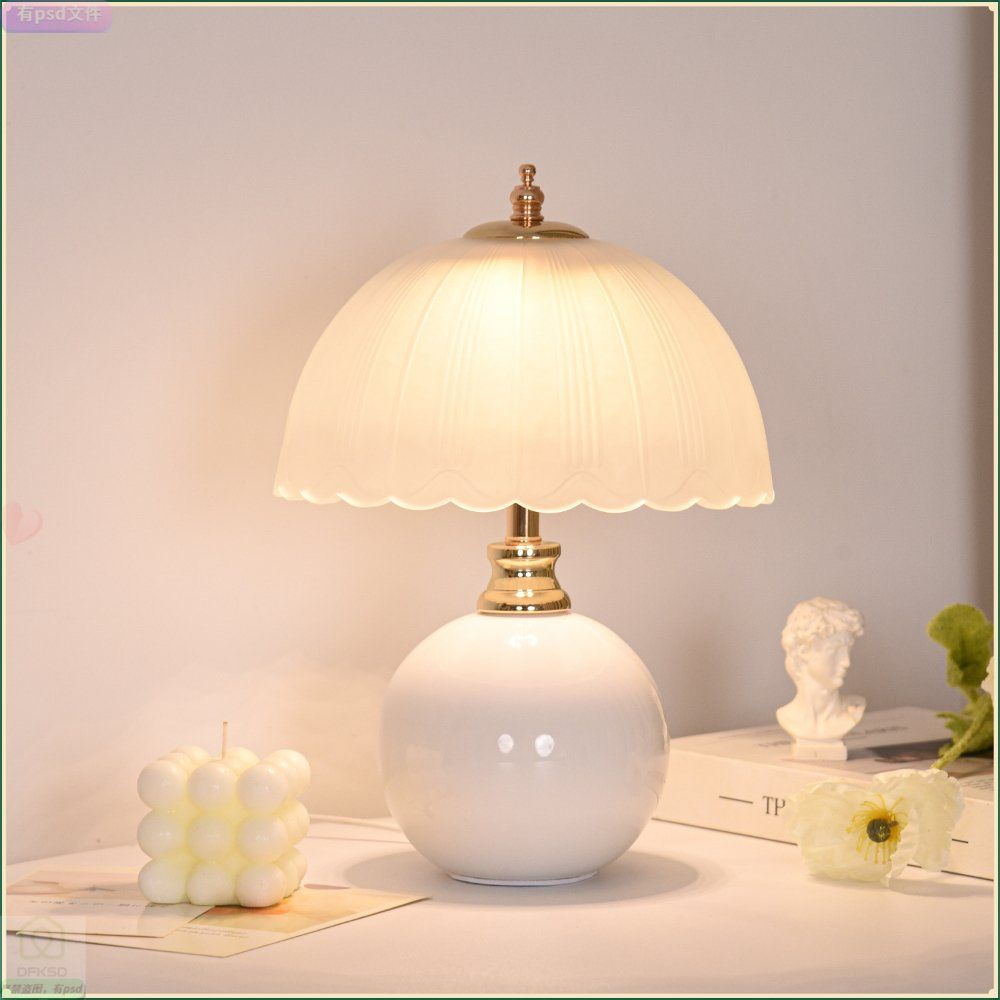 Стиль ретро Прикроватная лампа,романтизм,Керамическая настольная лампа ...