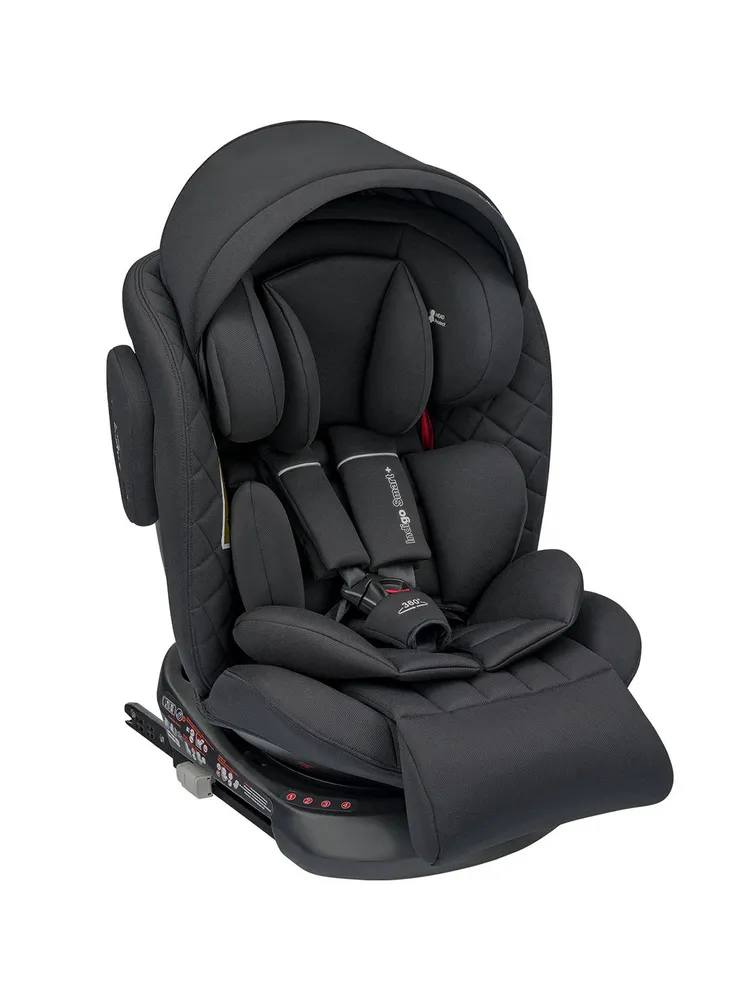 Автокресло детское 0-36 кг Indigo Smart Plus Isofix HB636, группа 0,1,2,3, черный, 36 кг
