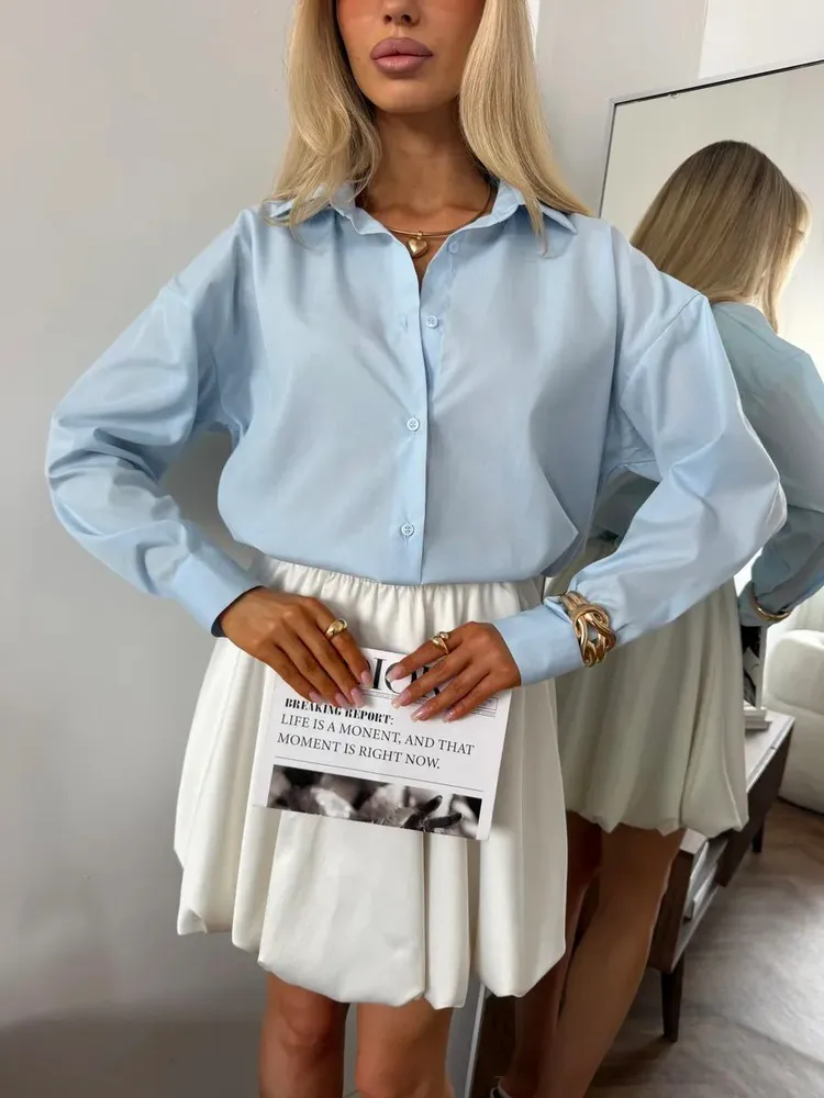 Рубашка AVRONLART OVERSIZE оверсайз для школы и офиса