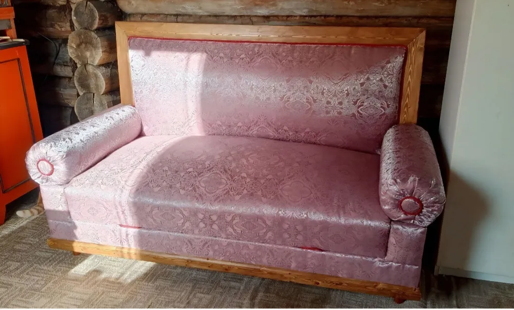 Ткань мебельная жаккард серебристо-розовый, Отрез 140х100см, 140x100 см, фото 4