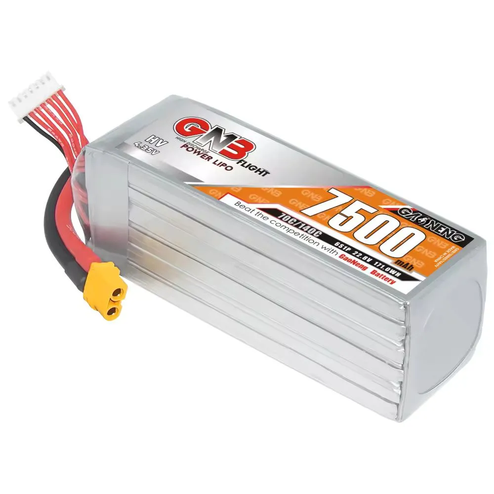 Gaoneng GNB 6S 22.2V 7500mAh 70C Lipo XT60 Gaoneng GNB 6S 22.2V 7500mAh 70C Lipo XT60