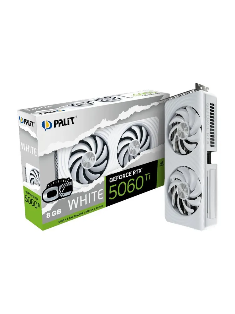 Palit Видеокарта GeForce RTX 5060 Ti White OC 8 ГБ (NE7506TU19P1-GB2062M)