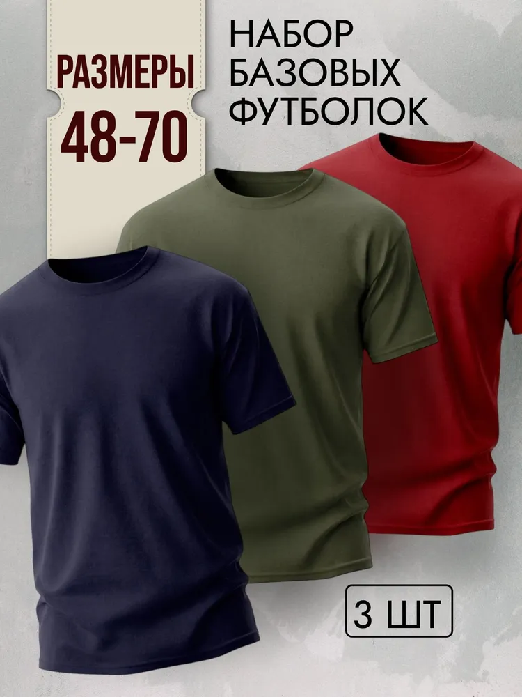 Футболка ФУФАЙКА НА ГОЛОЕ ТЕЛО Базовая коллекция 3 шт