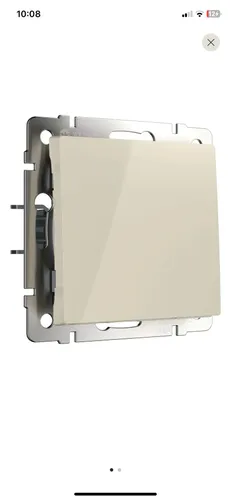 Переключатель встраиваемый Werkel 1 клавиша цвет слоновая кость