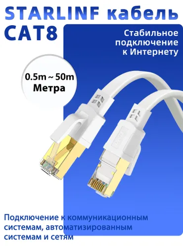 D-Sunty Кабель для интернет-соединения, 1.5 м, белый