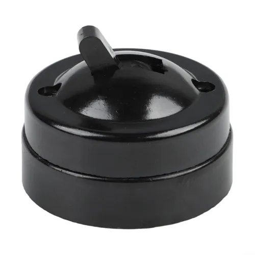 Ретро круглый выключатель света с одним переключателем, настенное крепление, кнопка, старомодный диз