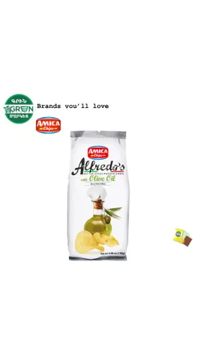 AMICA alfredo OLIVE oil from (ITALY)/чипсы со вкусом оливкового масла из Италии 130g
