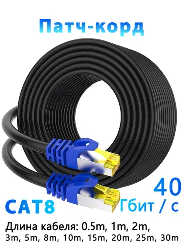 D-Sunty Кабель для интернет-соединения RJ-45/RJ-45, 2 м, темно-синий