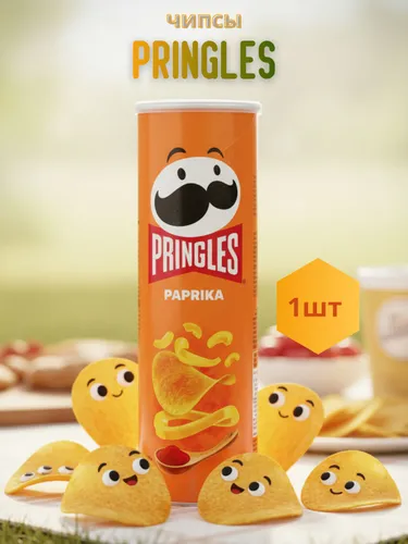Чипсы Принглс со вкусом паприки 165 грамм 1 шт