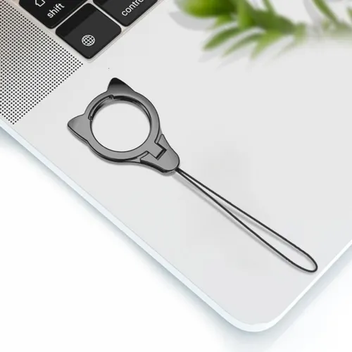 Металлический держатель мобильного телефона с пряжкой в виде кошачьей головы, защита от падения, про