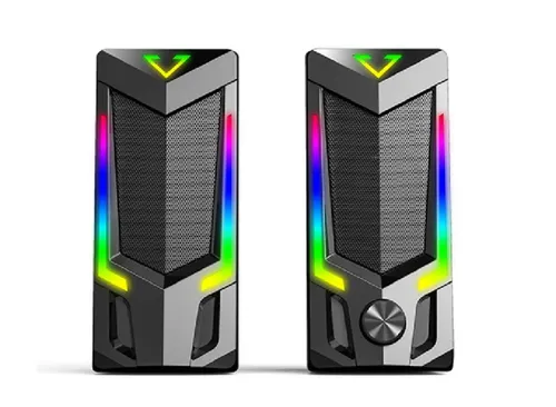 Компьютерные колонки V50, USB, блютуз, встроенный микрофон, 3Вт, черный с подсветкой