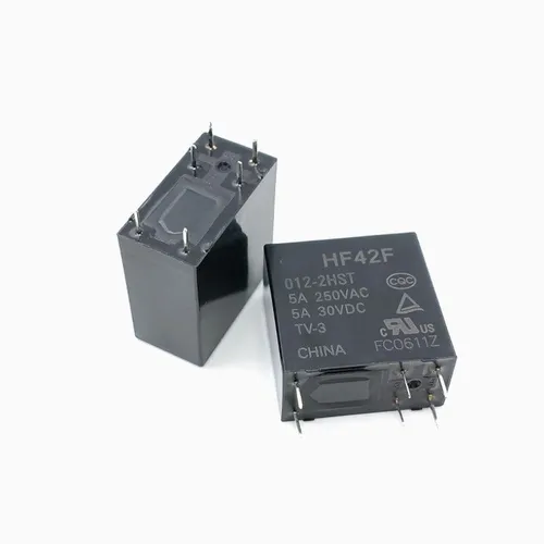 Электромеханическое реле HF42F-012-2HST, 6 выводов, 2 переключателя NO, 5А 250В переменного тока