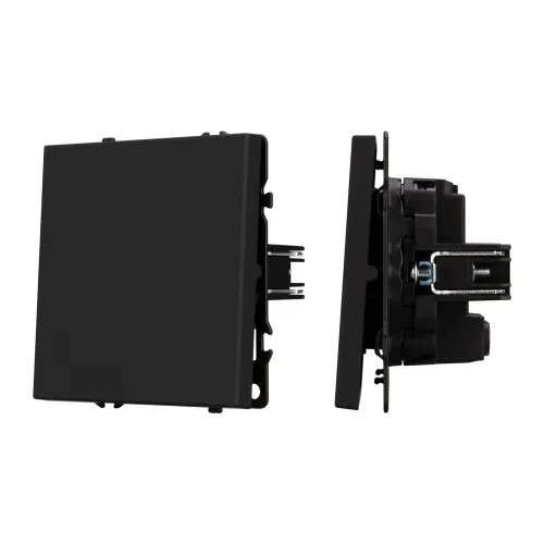 Механизм выключателя одноклавишный перекрёстный SWT-NOBE-MKX1-SFPL-BK (230V, 10A) (Arlight, Черный о