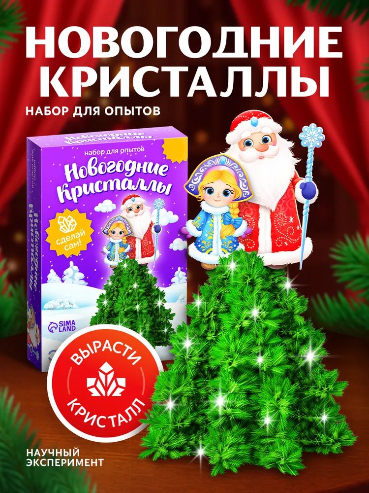 Выращивание кристаллов "Дед мороз и снегурочка" / Новый год распродажа