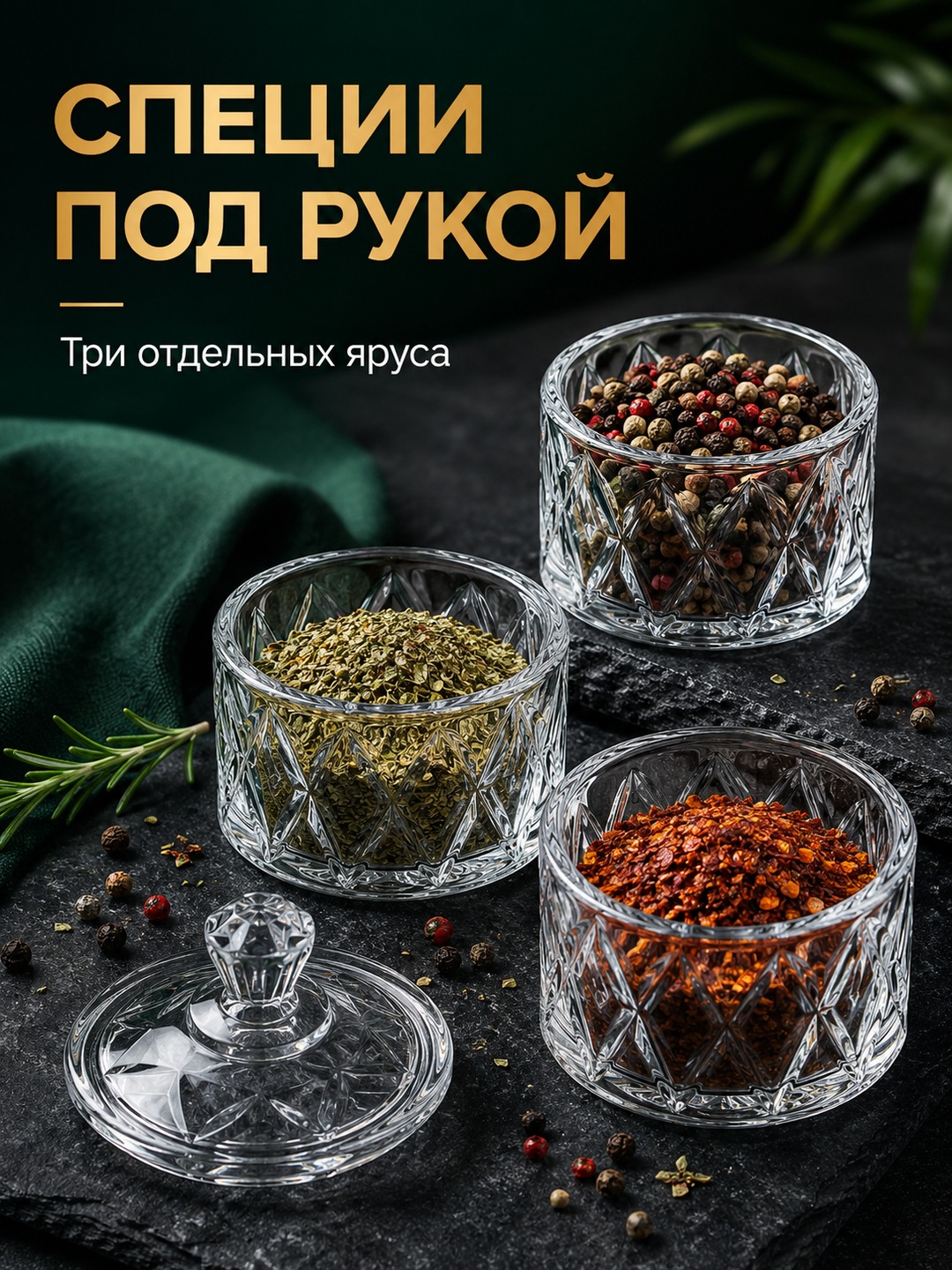 Банка для продуктов универсальная 3-х ярусная по 100 мл Банка для продуктов универсальная 3-х ярусная по 100 мл