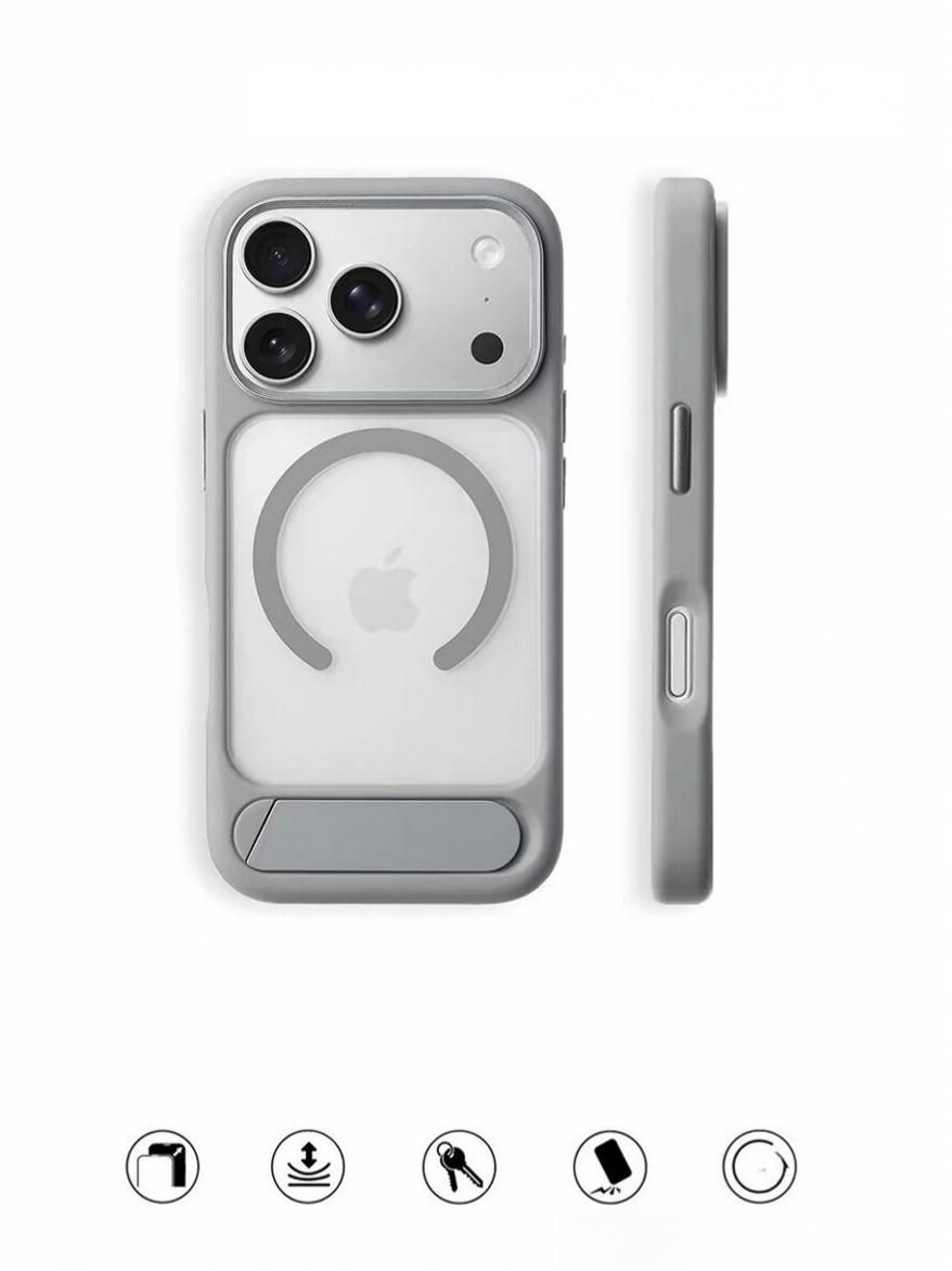 智能手机壳 用于 Apple iPhone 17 Pro Max, 硅胶, 浅灰色