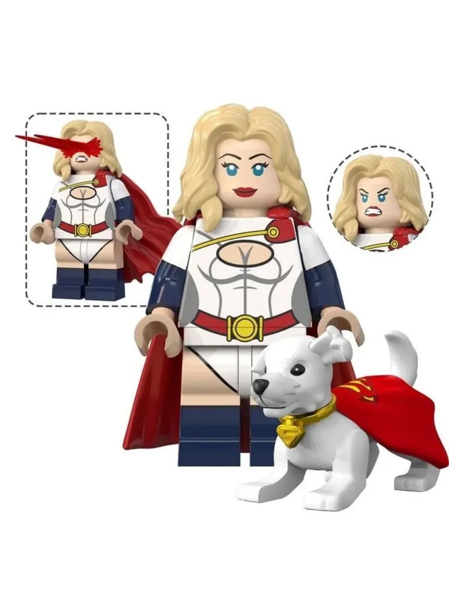 Фигурка Пауэр Герл с питомцем Крипто, DC ДС