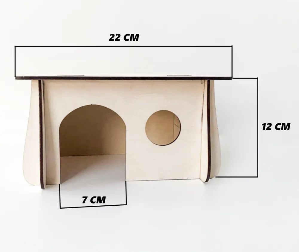 Домик деревянный для мышей, крыс, хомяков, грызунов - размер М - купить с  доставкой по выгодным ценам в интернет-магазине OZON (530804824)