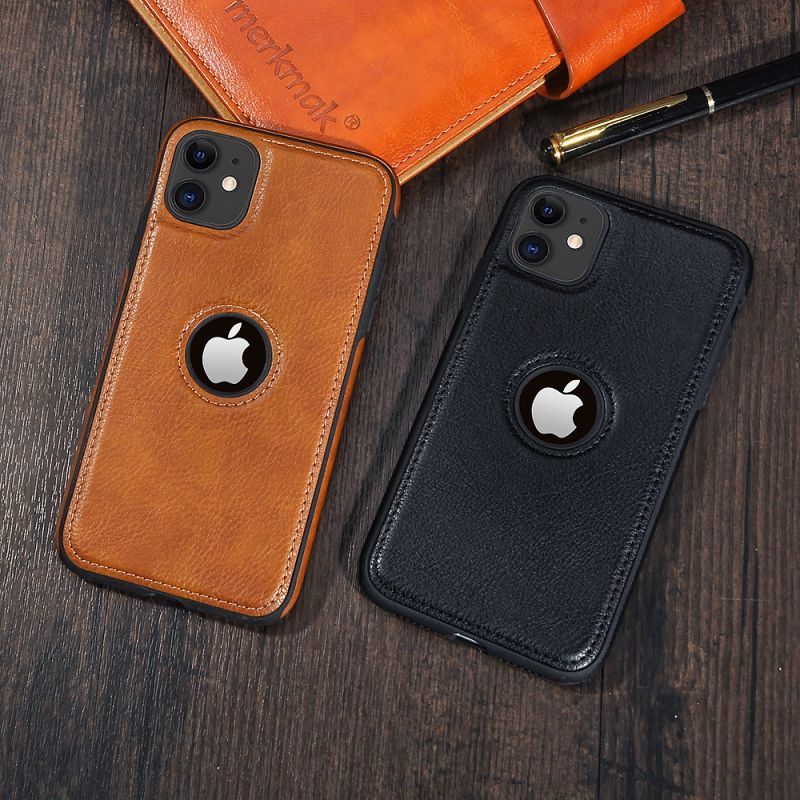 智能手机壳 用于 Apple iPhone 12 mini, 人造皮革, 黑色