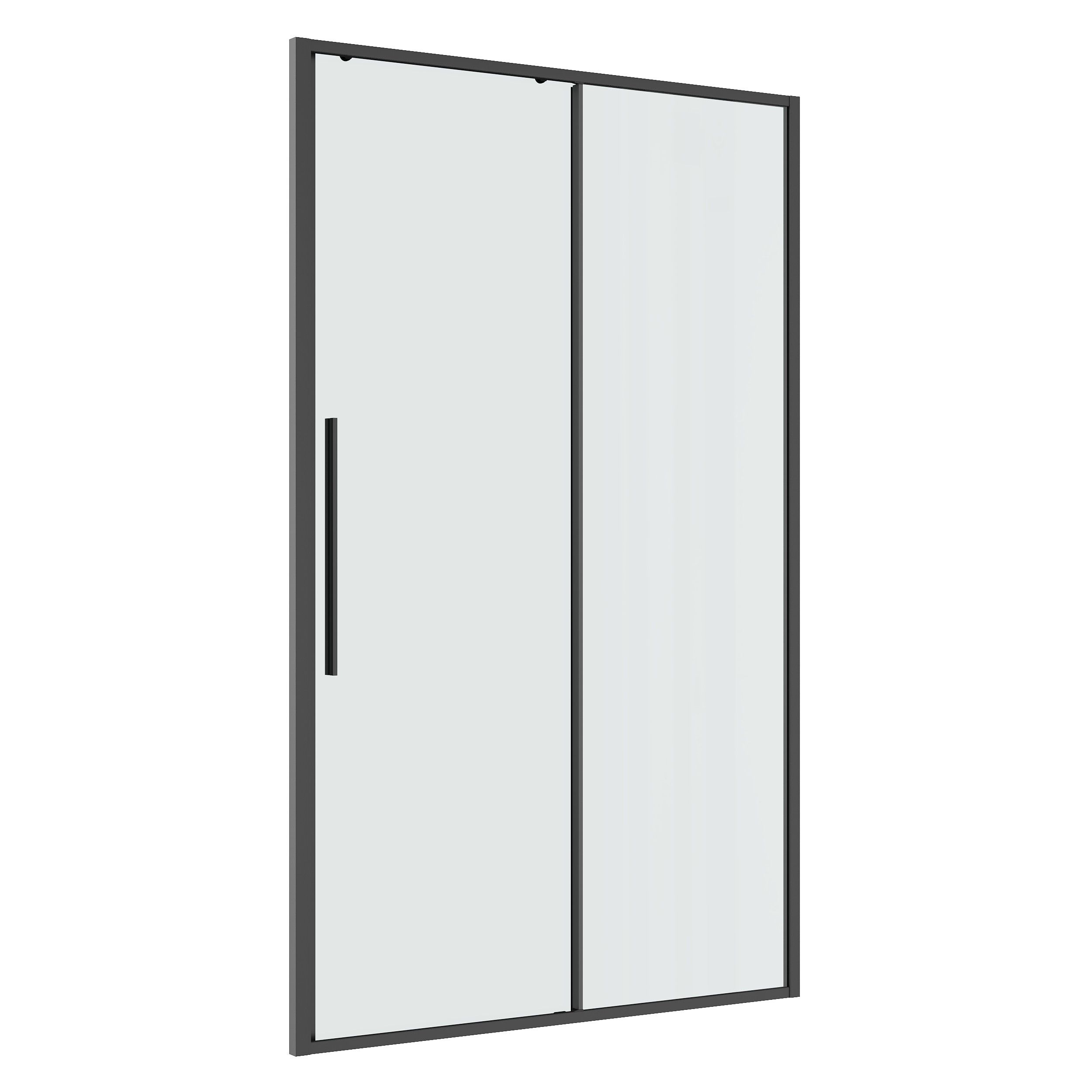 ДверьвнишуNiagaraNovaNG-34-13AGR(130х195)раздвижная,графит,стеклопрозрачное,1место