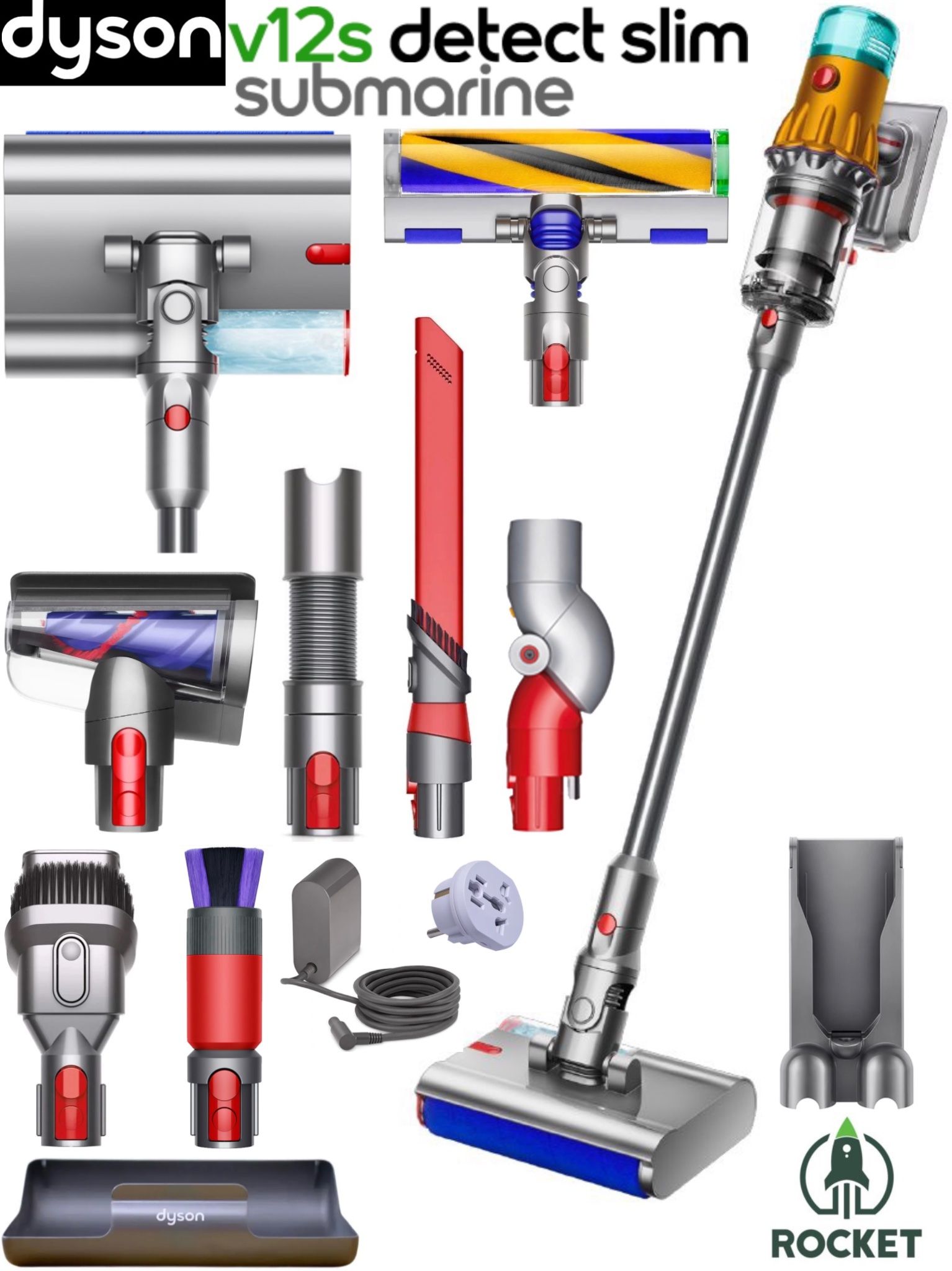 Пылесос Dyson V12s Detect Slim Submarine SV46 беспроводной с