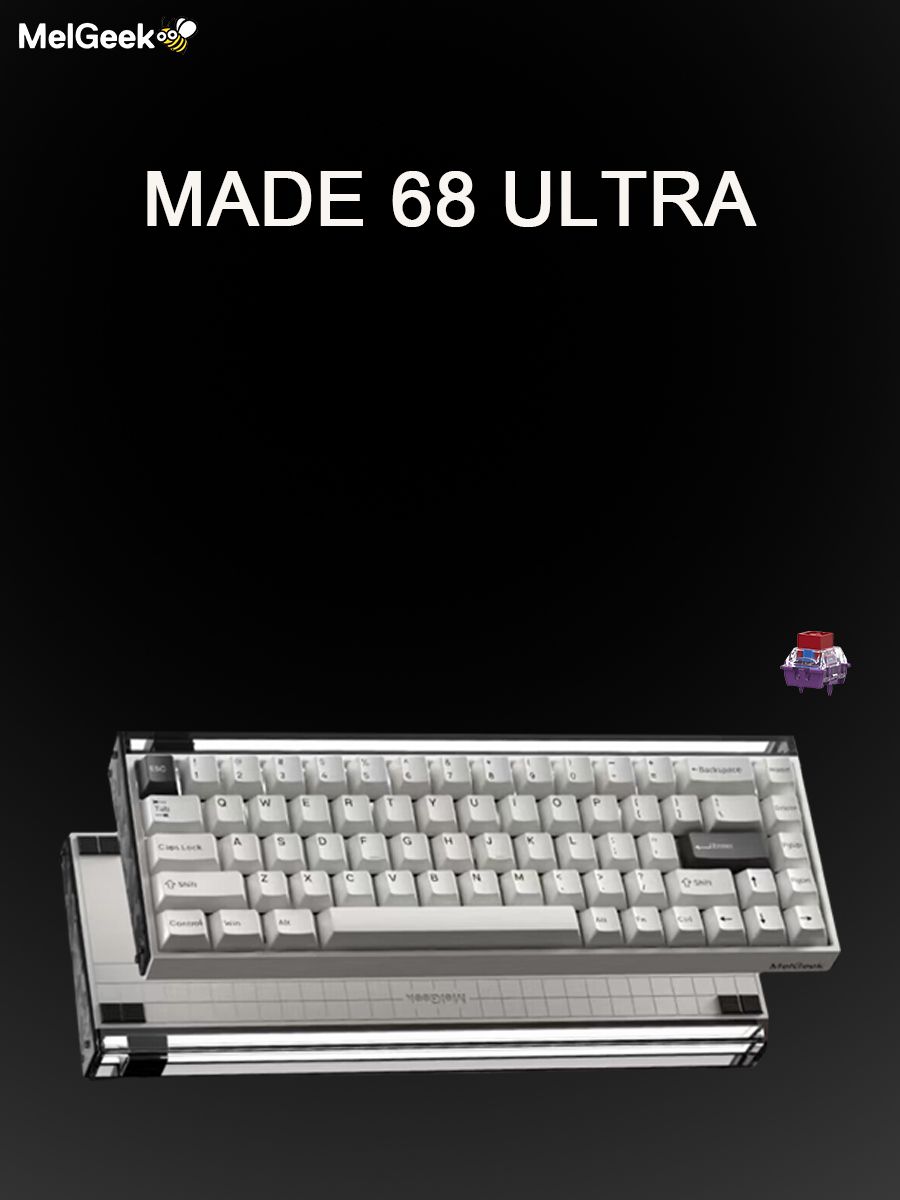 MelGeek Клавиатура проводная MADE 68 Ultra, Английская раскладка