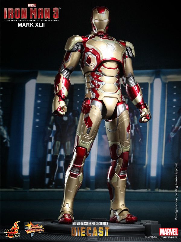 HOT TOYS MMS197D02 Iron man 3 Mark XLII 42 Robert Downey TONY STARK Diecast Used EUR 377,44 - FR