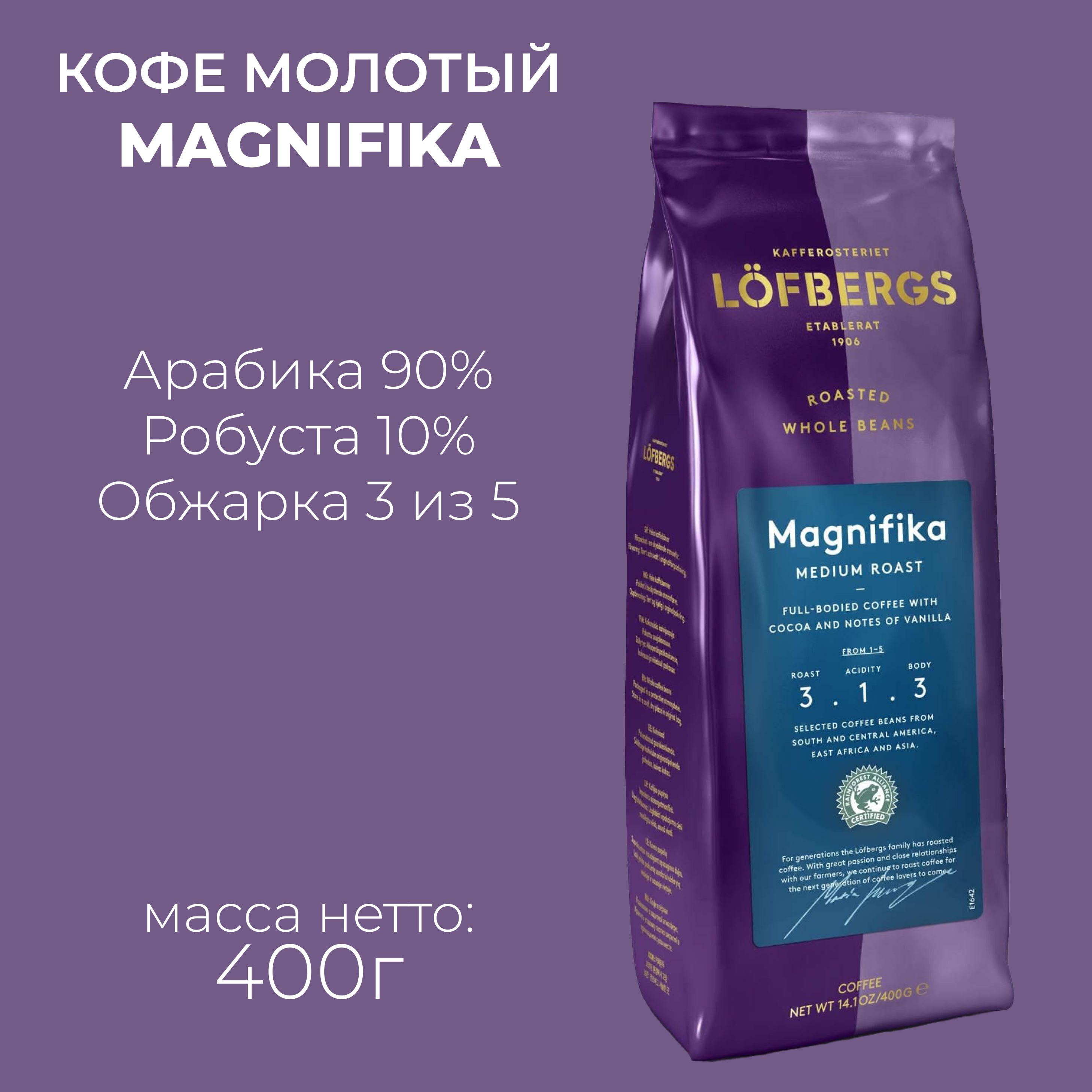 КофевзернахLofbergsMagnifika400г