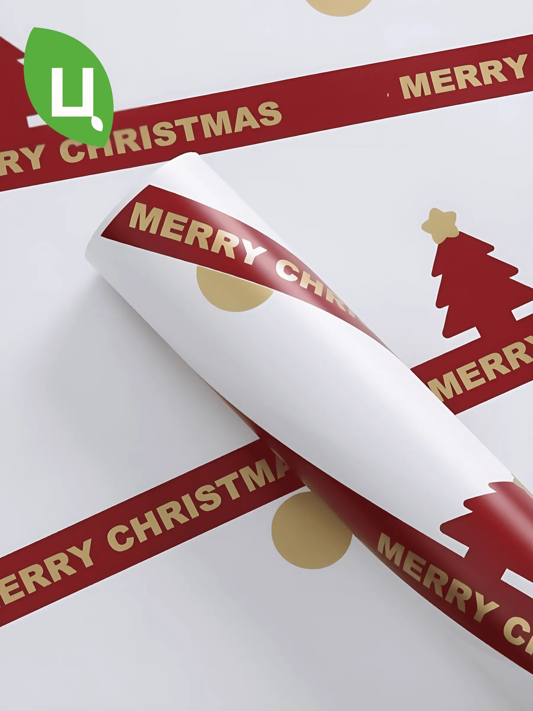 Пленка Merry Christmas в уп/ 20 штук Белый-Красный 58*58CM P.FSSDZ012 Китай