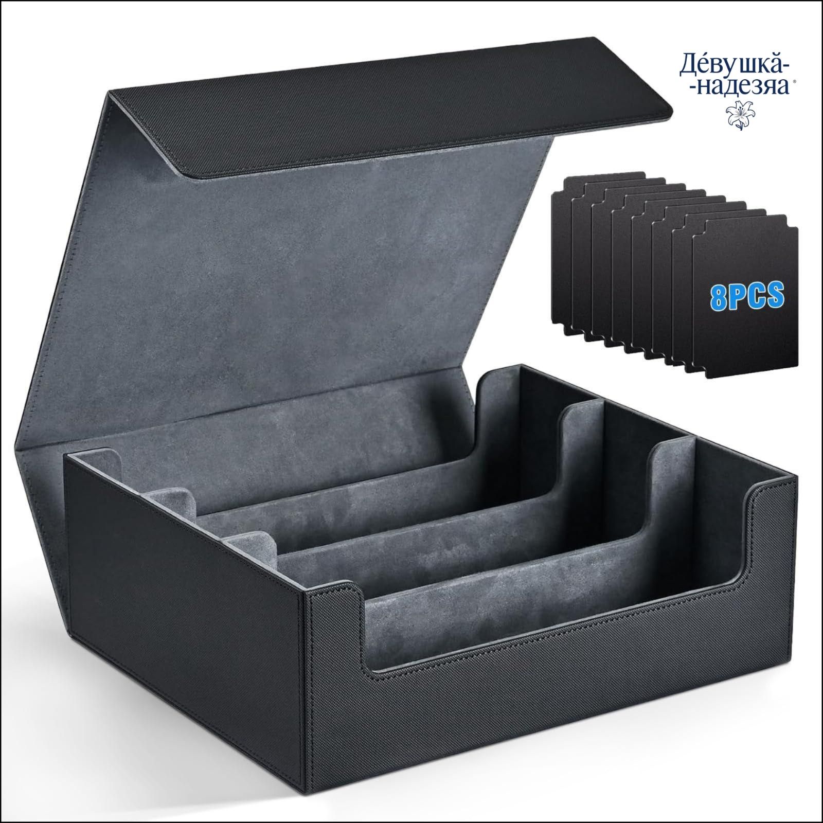 ОрганайзердлякартDeckBox,вмещаетболее1810карт,искусственнаякожа,магнитнаязастежка,идеальноподходитдляMTG,MagictheGathering,Yu-Gi-Oh!идругиеTCG