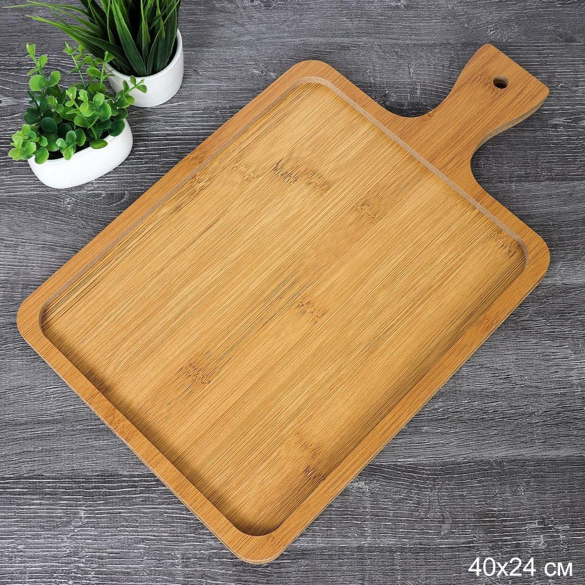 Доска разделочная 40x24х1,3 см, бамбук Доска разделочная 40x24х1,3 см, бамбук