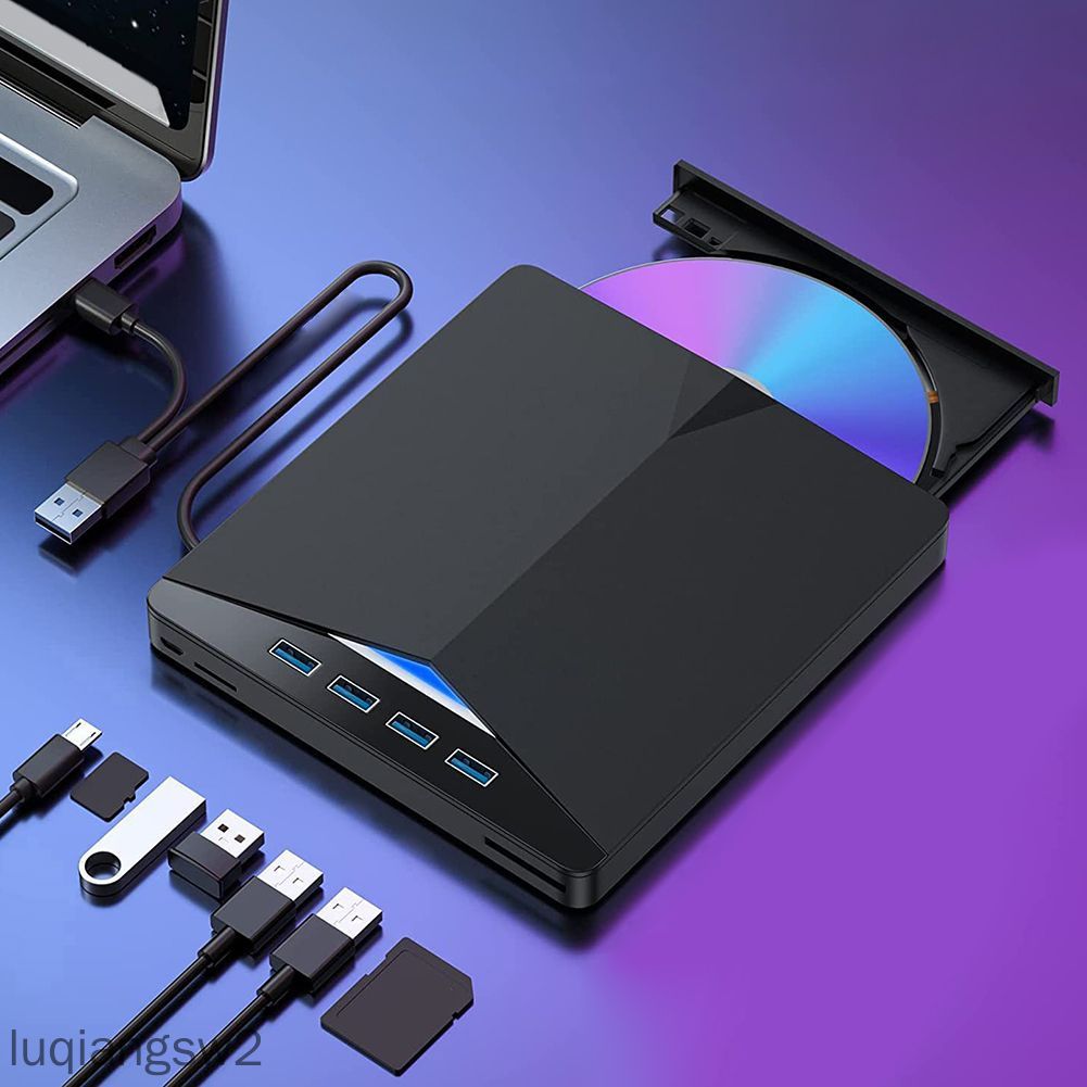 Внешний привод CD/DVD 7 в 1 USB3.0 Type-C для Windows 11/10/8/7/Linux ...