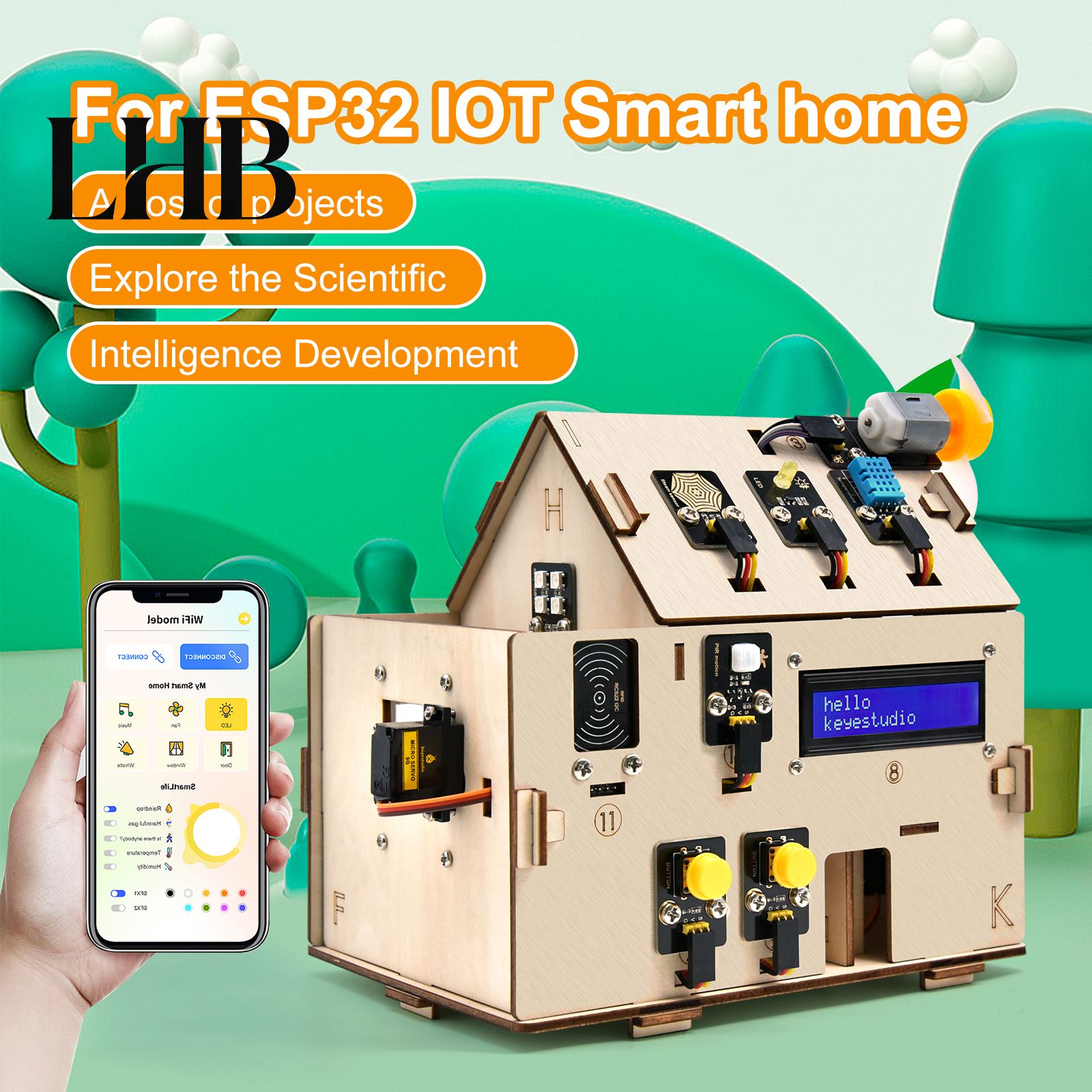 Keyestudio Complete IOT Smart Home Kit для Arduino ESP32 STEM ...