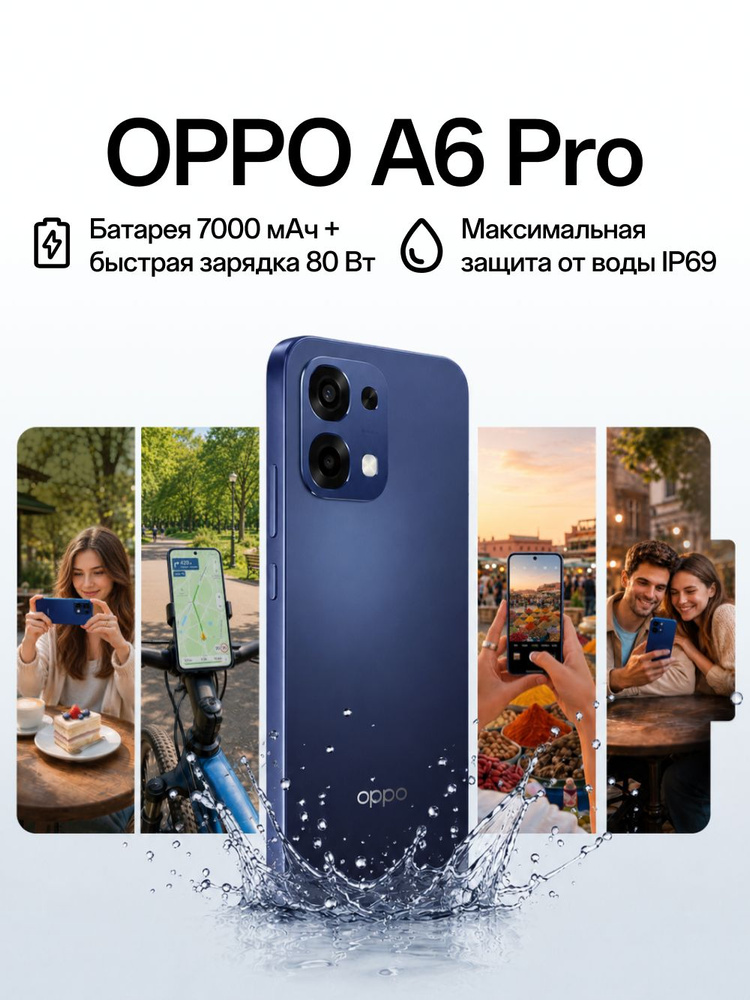 OPPO Смартфон OPPO A6 Pro Ростест (EAC) 8/256 ГБ, Nano-SIM, синий #1