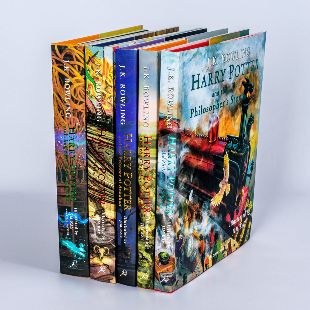 Harry Potter illustrated by Jim Kay, Bloomsbury 5 books set. Комплект 5 ...