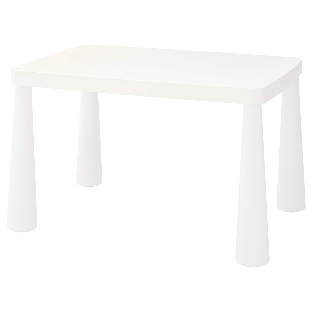 MAMMUT Стол детский IKEA, для дома/улицы, белый 77х55 см (50365177,70365176,20365169)  #1
