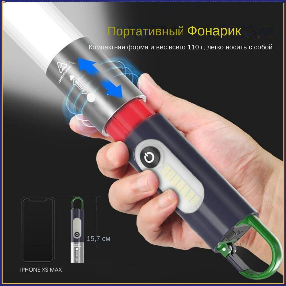 Тактический фонарик с USB зарядкой - купить с доставкой по выгодным ...