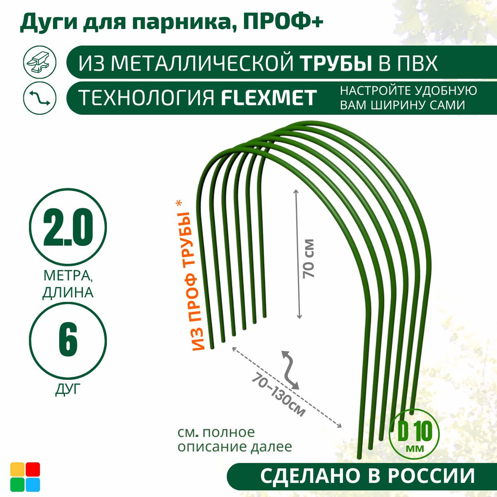 Комплект дуг для парника, Металл, ПВХ (поливинилхлорид), 6 шт - купить по  доступным ценам в интернет-магазине OZON (560642273)