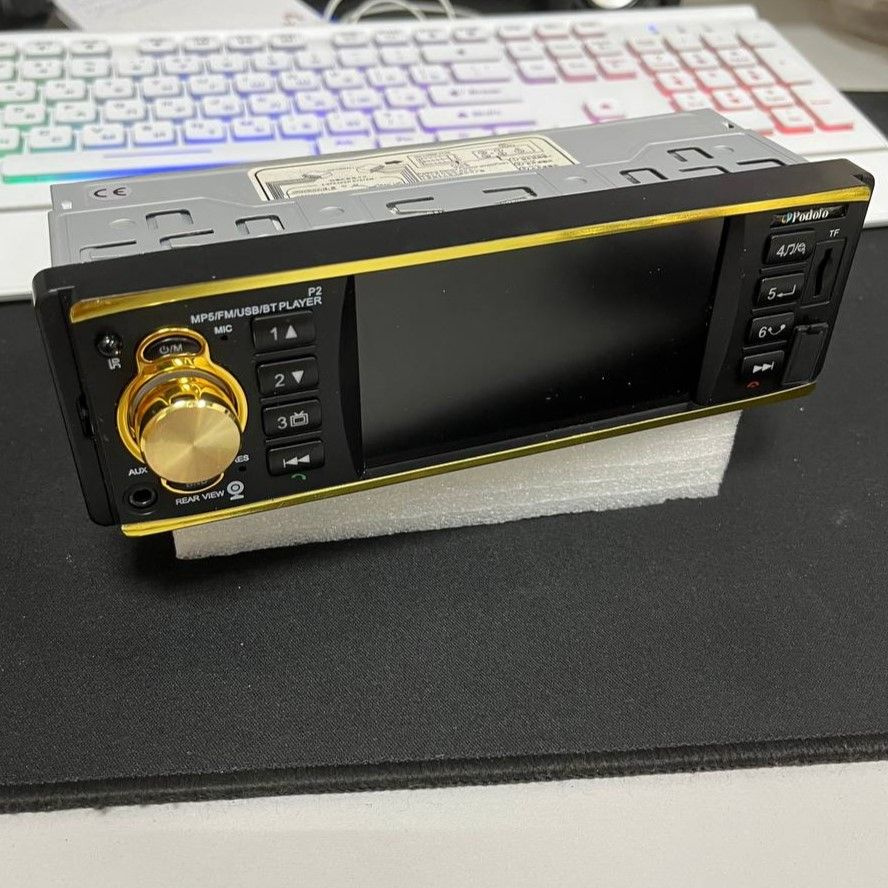 Автомагнитола с камерой (bluetooth, USB, AUX, SD) - Dolmax 4W-Gold-1D1 ...
