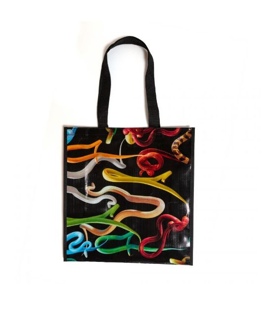 Сумка с ручками SELETTI Shopper Bag Mini Snakes из полипропилена 20х18х10 см #1