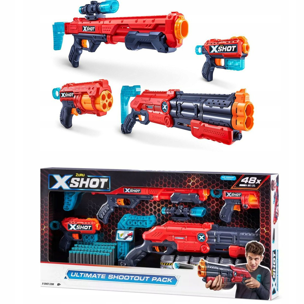 Игрушечное оружие X-Shot Ultimate Shootout - Набор детского оружия ...