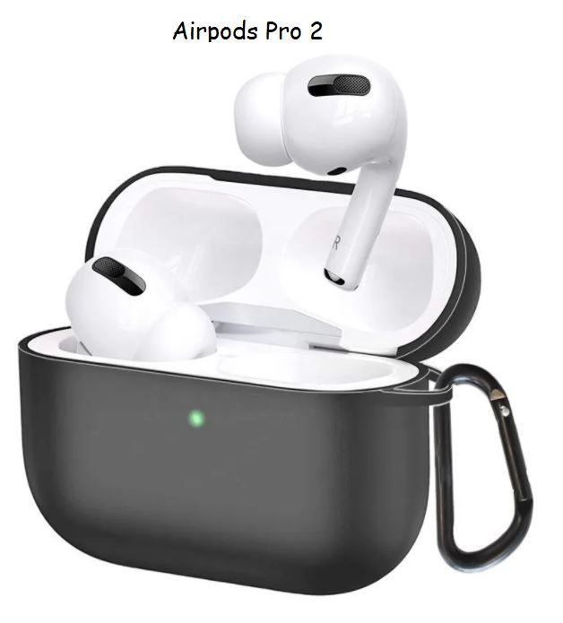 Чехол для AirPods Pro 2 Черный с карабином - купить с доставкой по ...