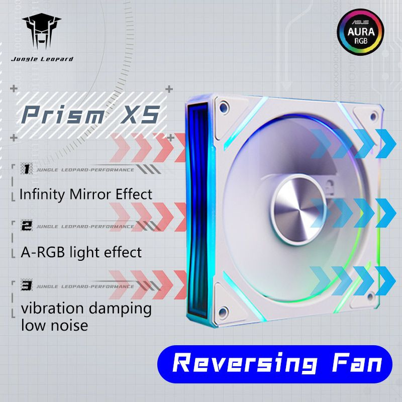 вентиляторы для корпуса 120 мм Jungle Leopard XS ARGB Fan 4PIN PWM ...