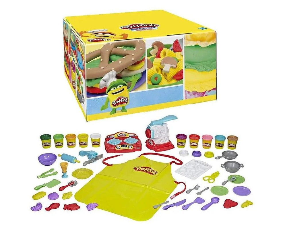 Игровой набор Play-Doh Kitchen Creations Шеф-повар - купить с доставкой по  выгодным ценам в интернет-магазине OZON (1454589378)