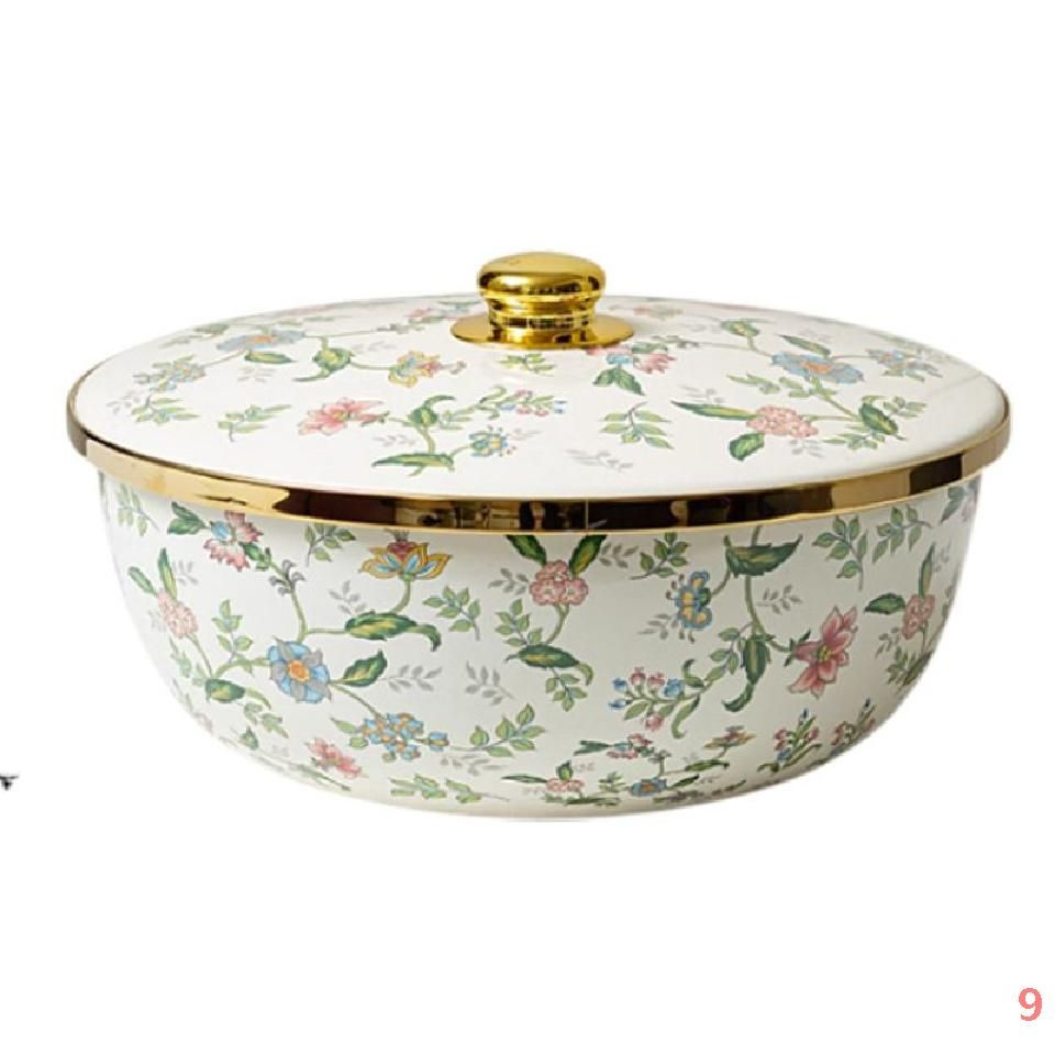 Эмалированный таз утолщенный с крышкой 29 см - купить по низкой цене в ...